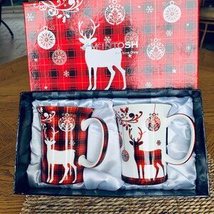Reindeer Holiday  Christmas Winter Bone China Mugs 2
